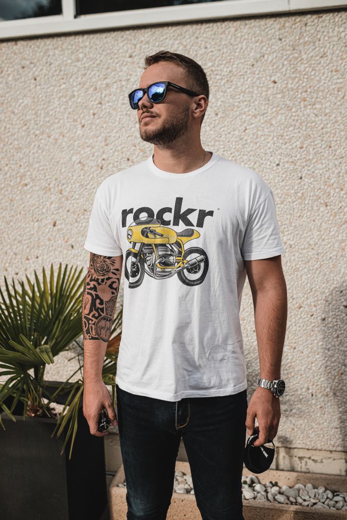 Men's RocKr White T-Shirt | RocKr